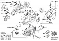 Bosch 3 600 HB9 606 Advancedrotak 36-905 Lawnmower 36 V / Eu Spare Parts